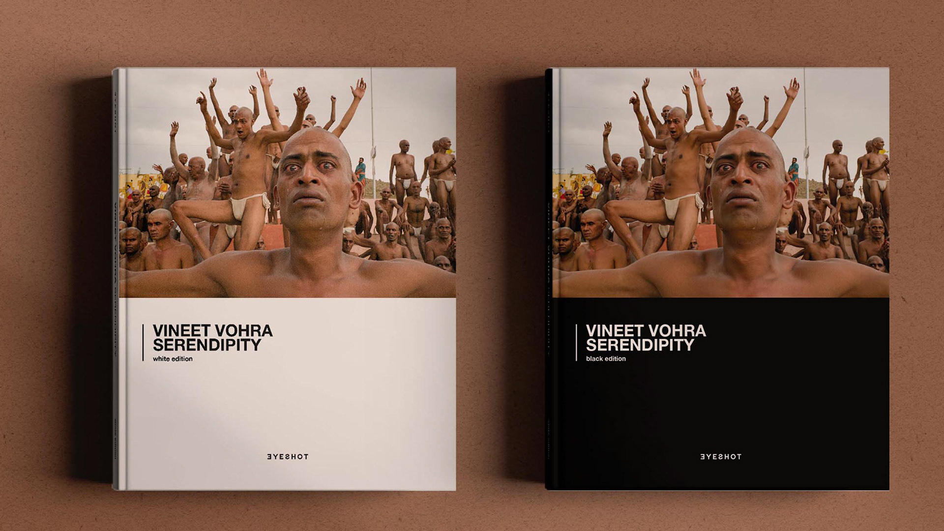 Two book covers, black & white edition