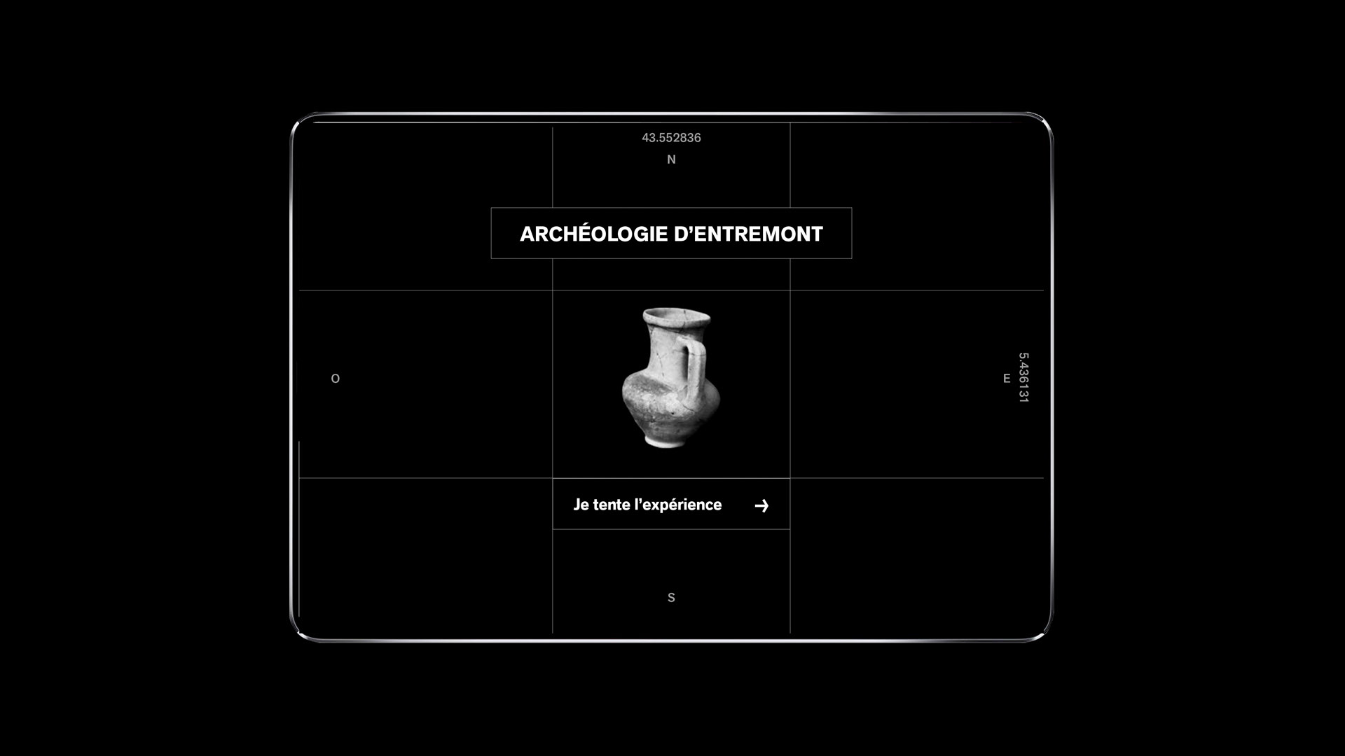 ipad showing the interface of the virtual reality app