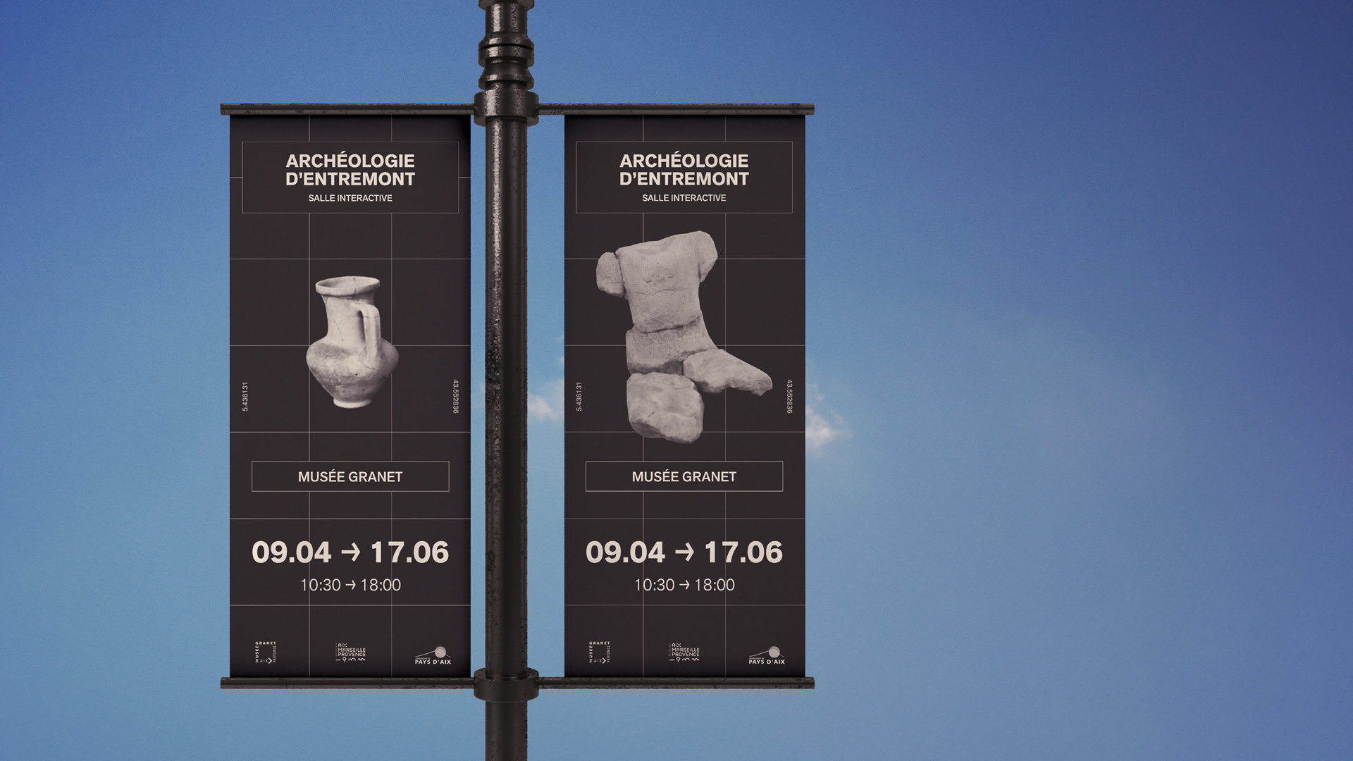 Lamp post banners for the exhibition