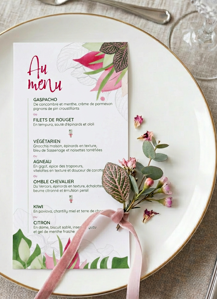 Menu du restaurant