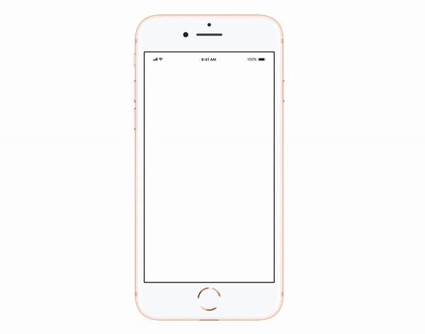 GIF of onboarding screens on mobile phone mock up