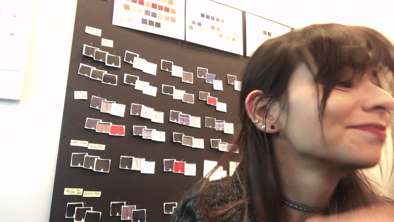 GIF of me working on a pitch board