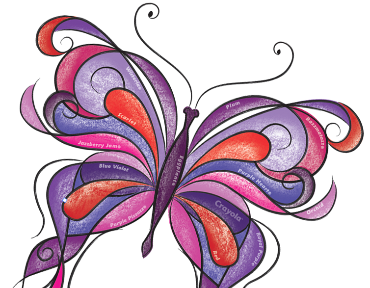 Illustration Showcasing Crayola Color Palette