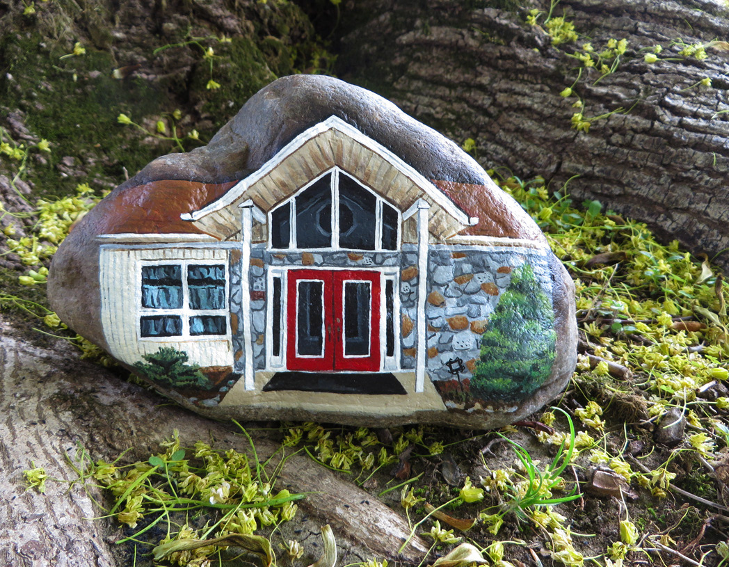 Sweet painted preschool. Gift for a retiring teacher. 5" stone.