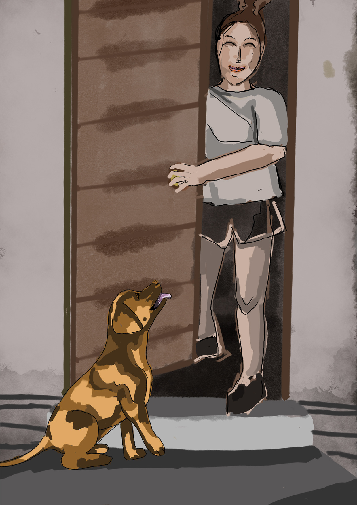 Alicja Łata Myśli to nie fakty, projekt serii ilustracji do zina, II r. Grafika