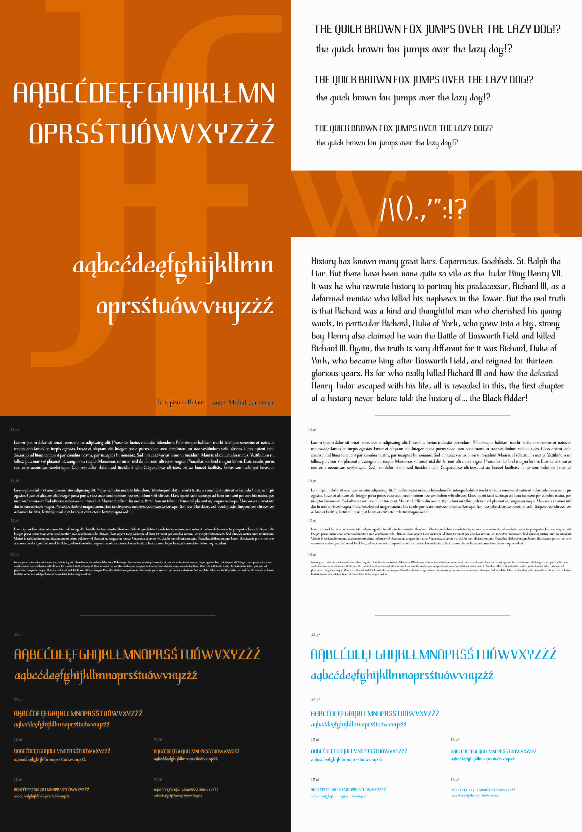 Michał Sarnowski Projekt typograficzny alfabetu wizualizacja