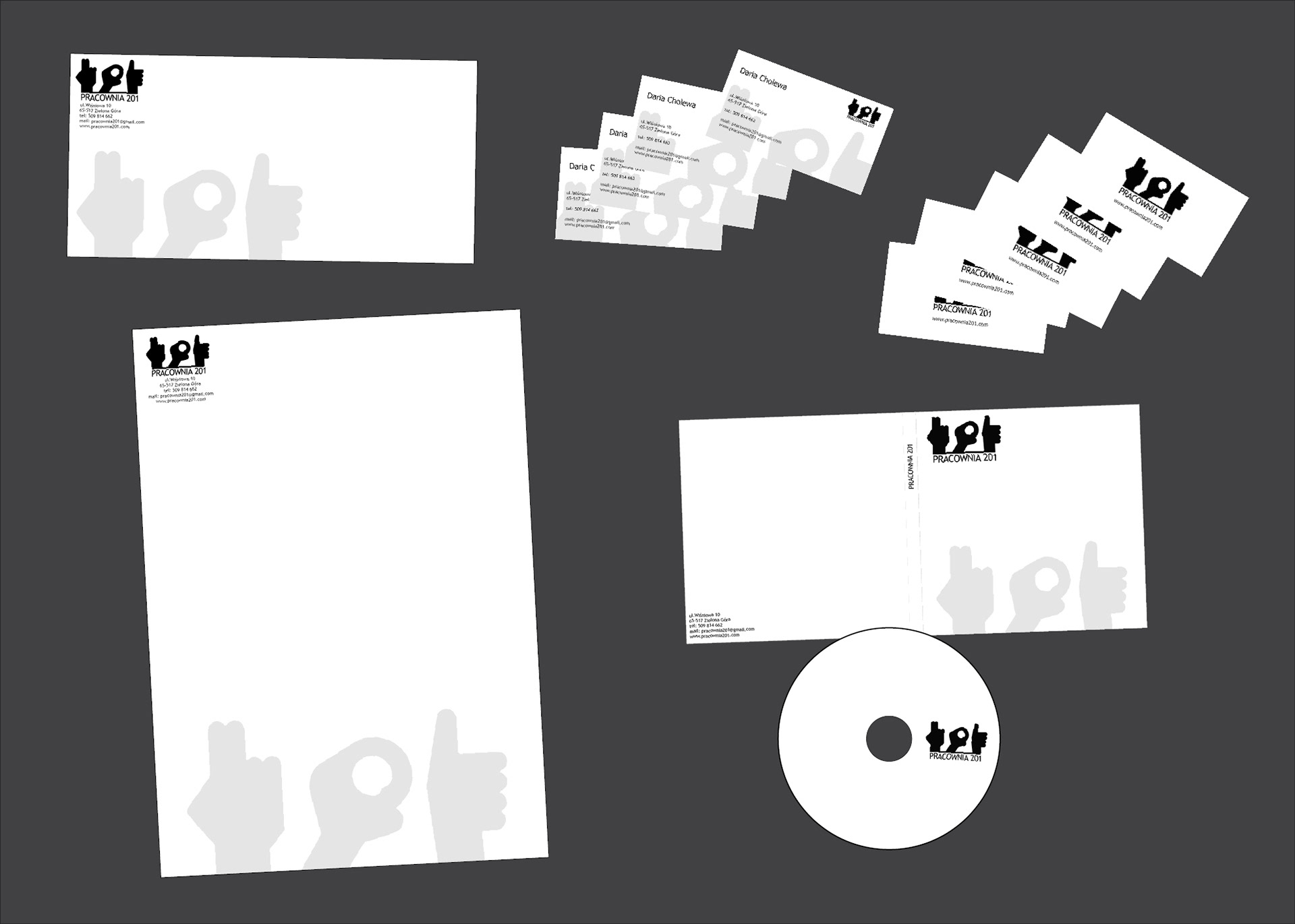Daria Cholewa Projekt identyfikacja wizualizacja
