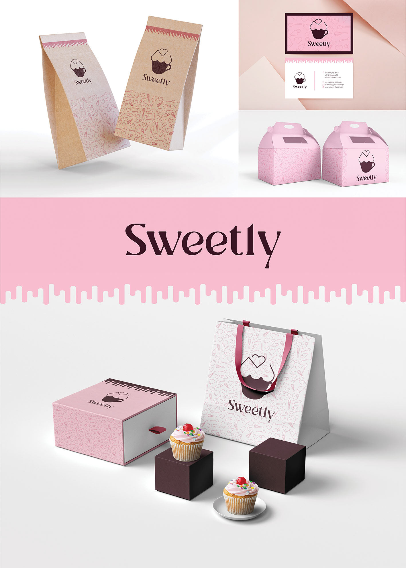 Anna Łukasik, II r. Grafika, Identyfikacja dla Sweetly