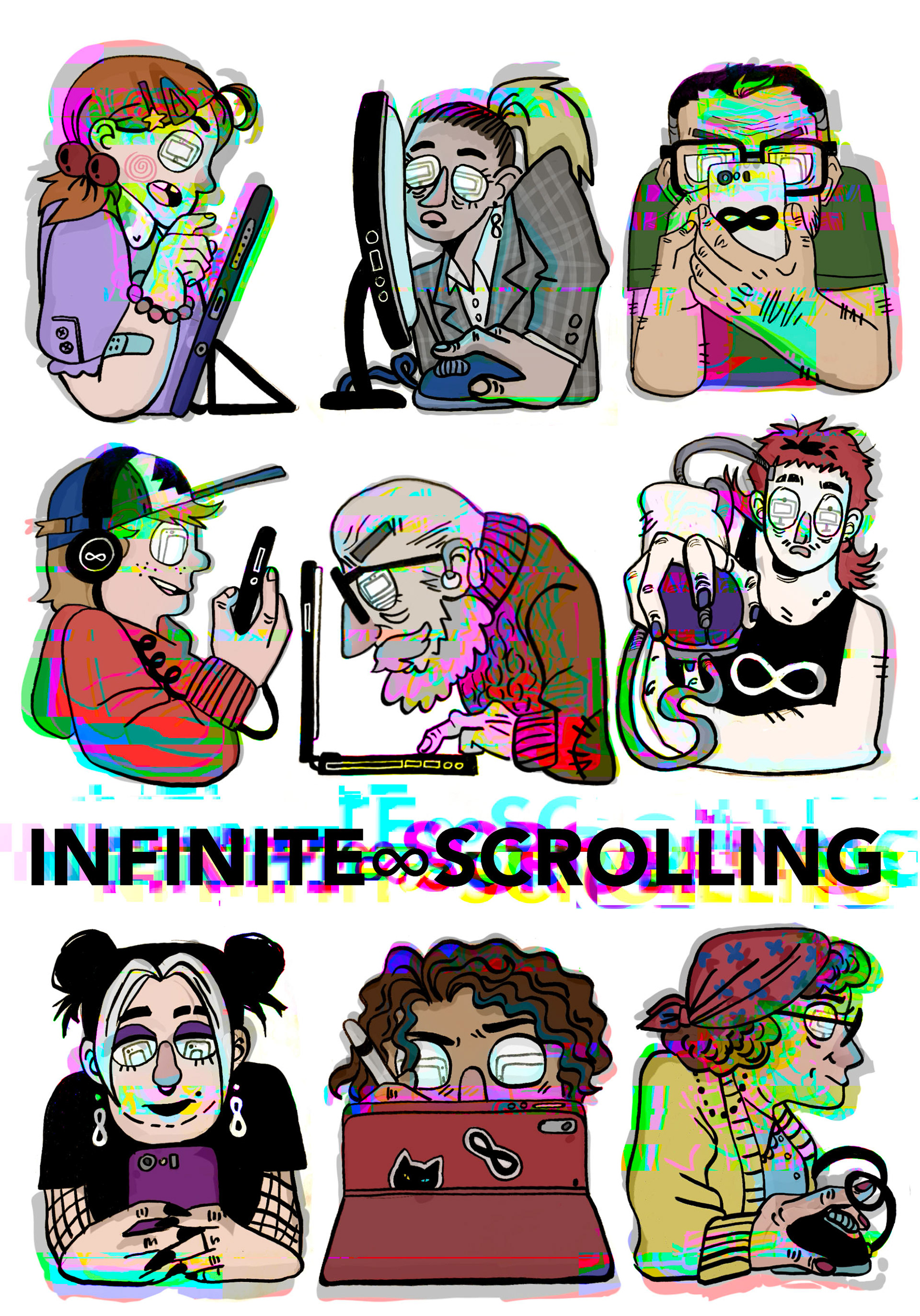 Jagoda Renicka Plakat Infinite scrolling/ III r. Grafika