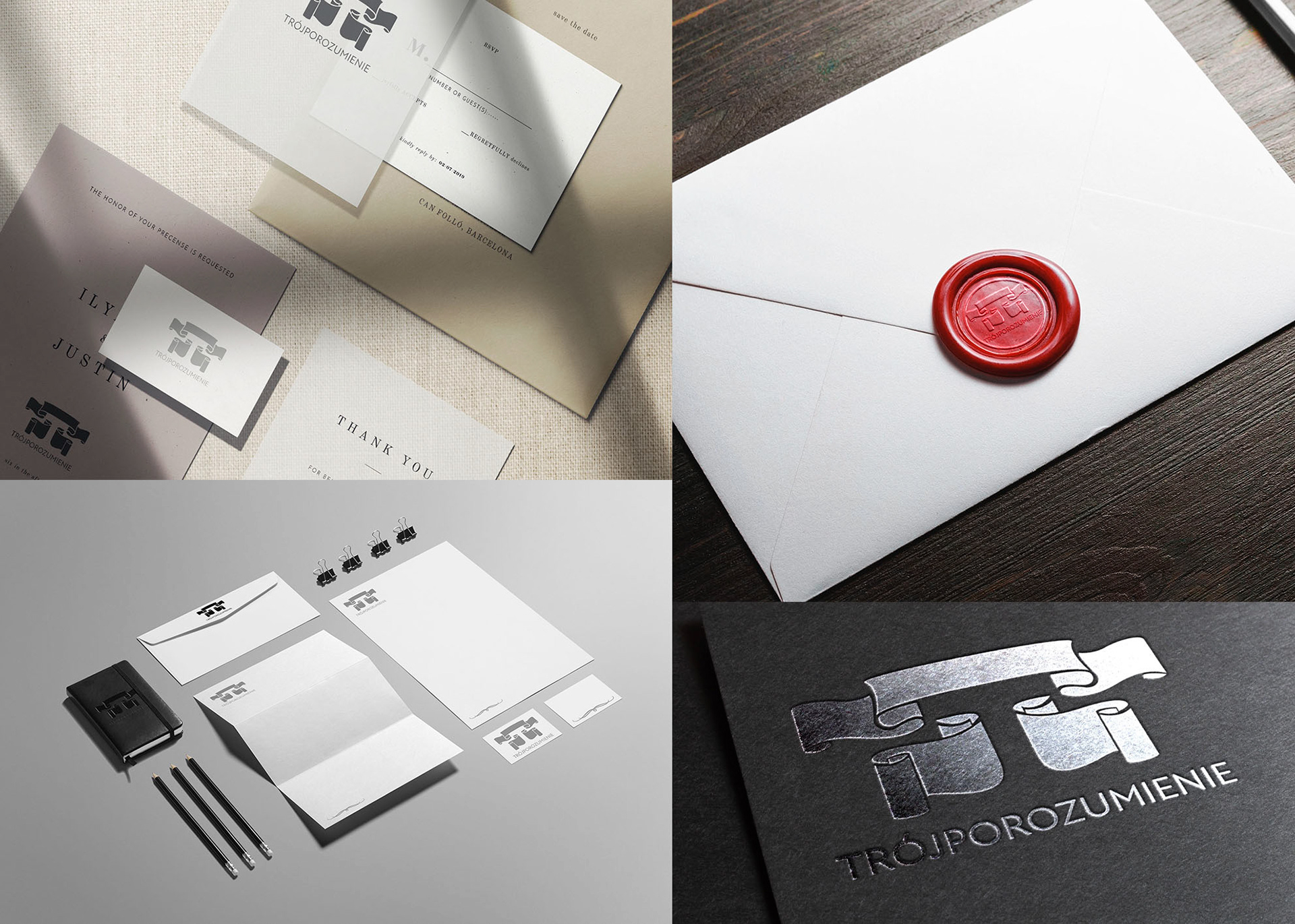 Alicja Łata projekt identyfikacji dla "Trójporozumienie", II r. Grafika