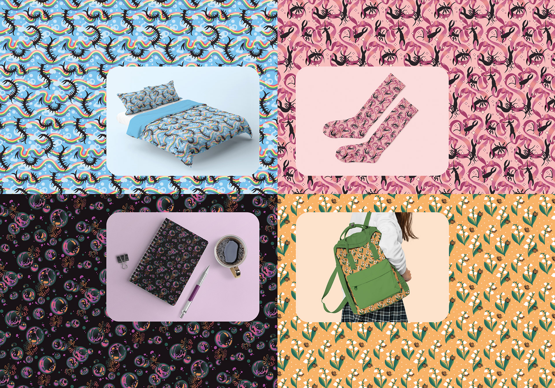 Joanna Jagiełło, III r. Grafika, Pattern (4 wzory)