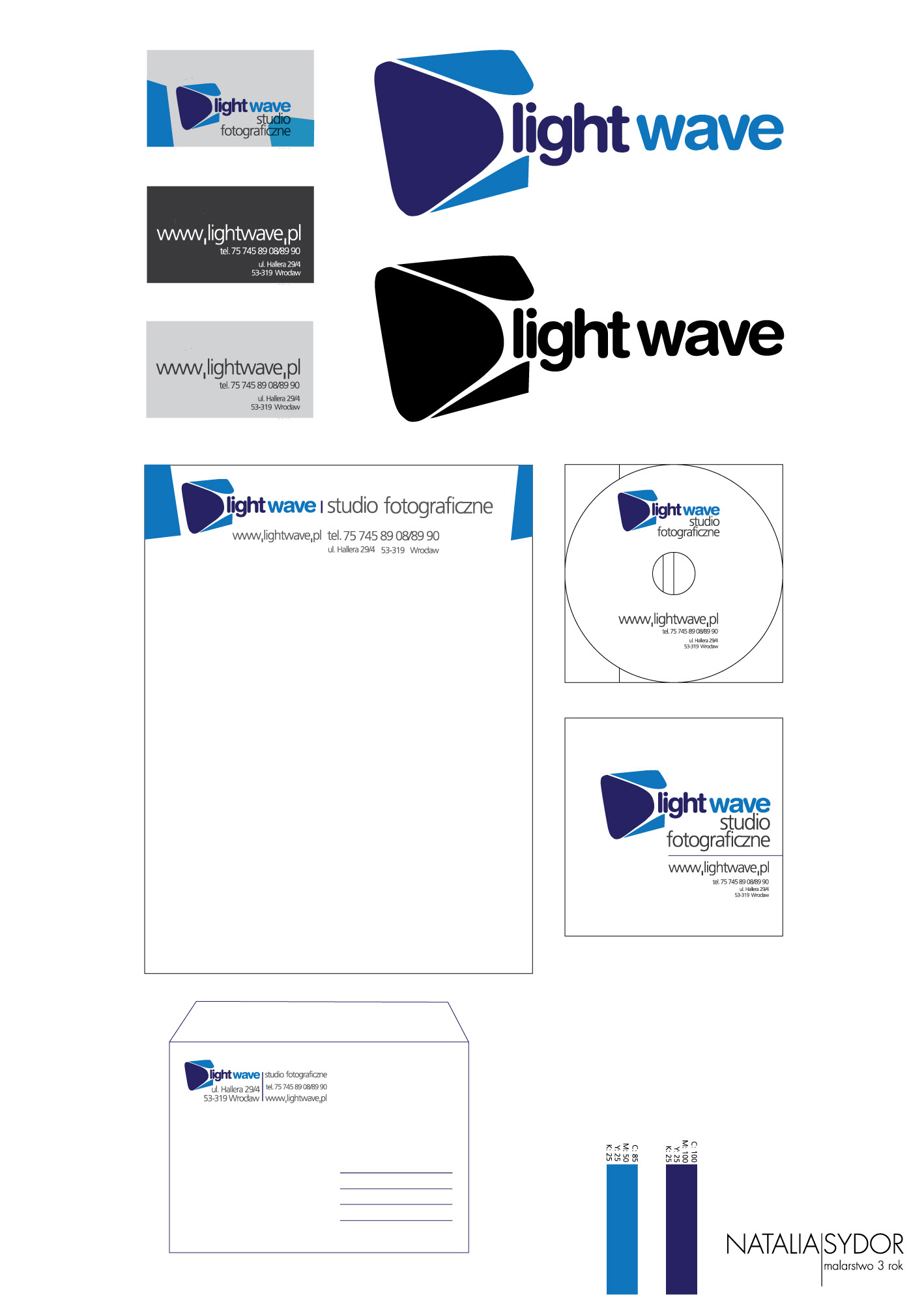 Natalia Sydor Projekt identyfikacji wizualizacja