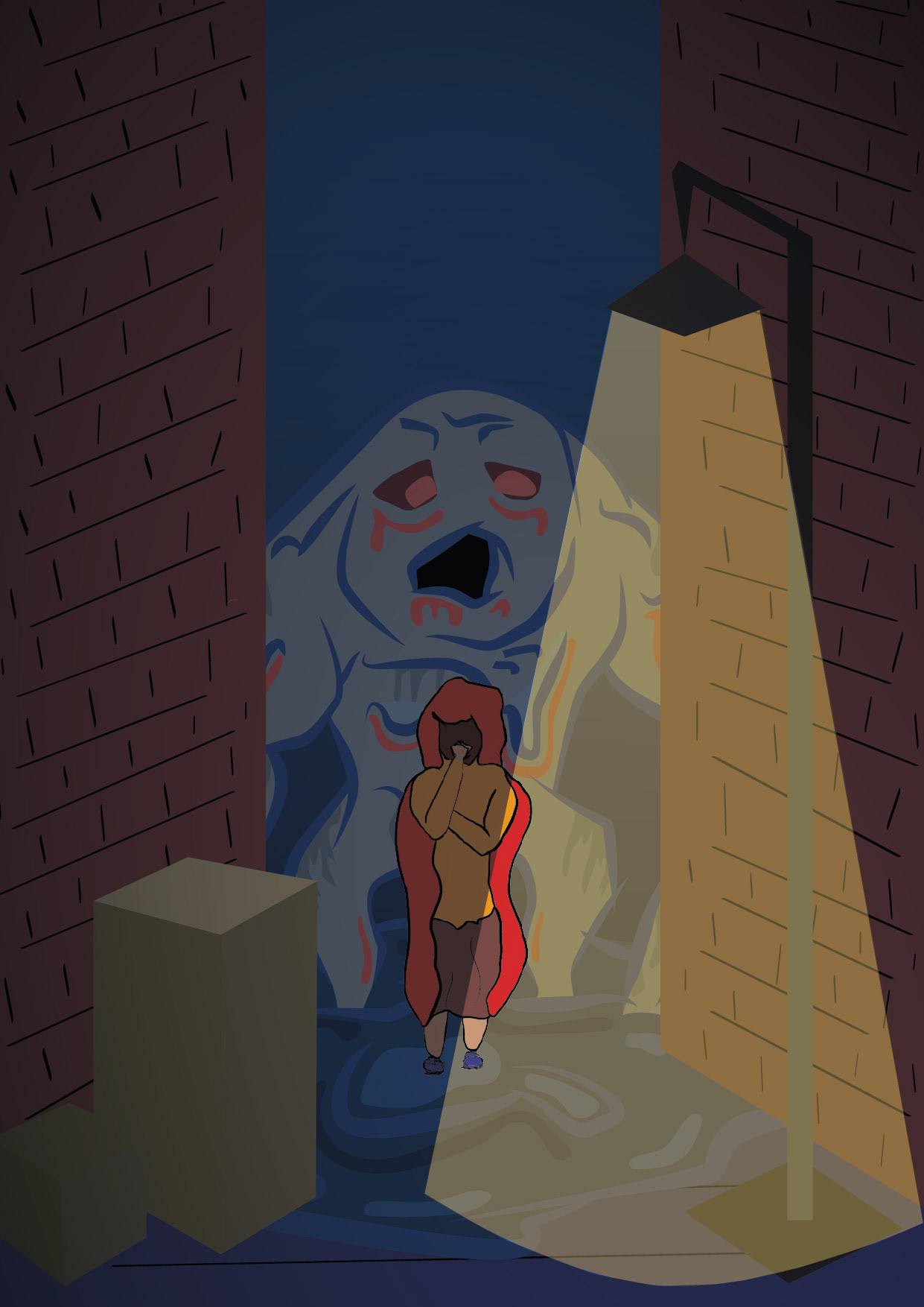 Konrad Chabraszewski Myśli to nie fakty, projekt serii ilustracji do zina, II r. Grafika