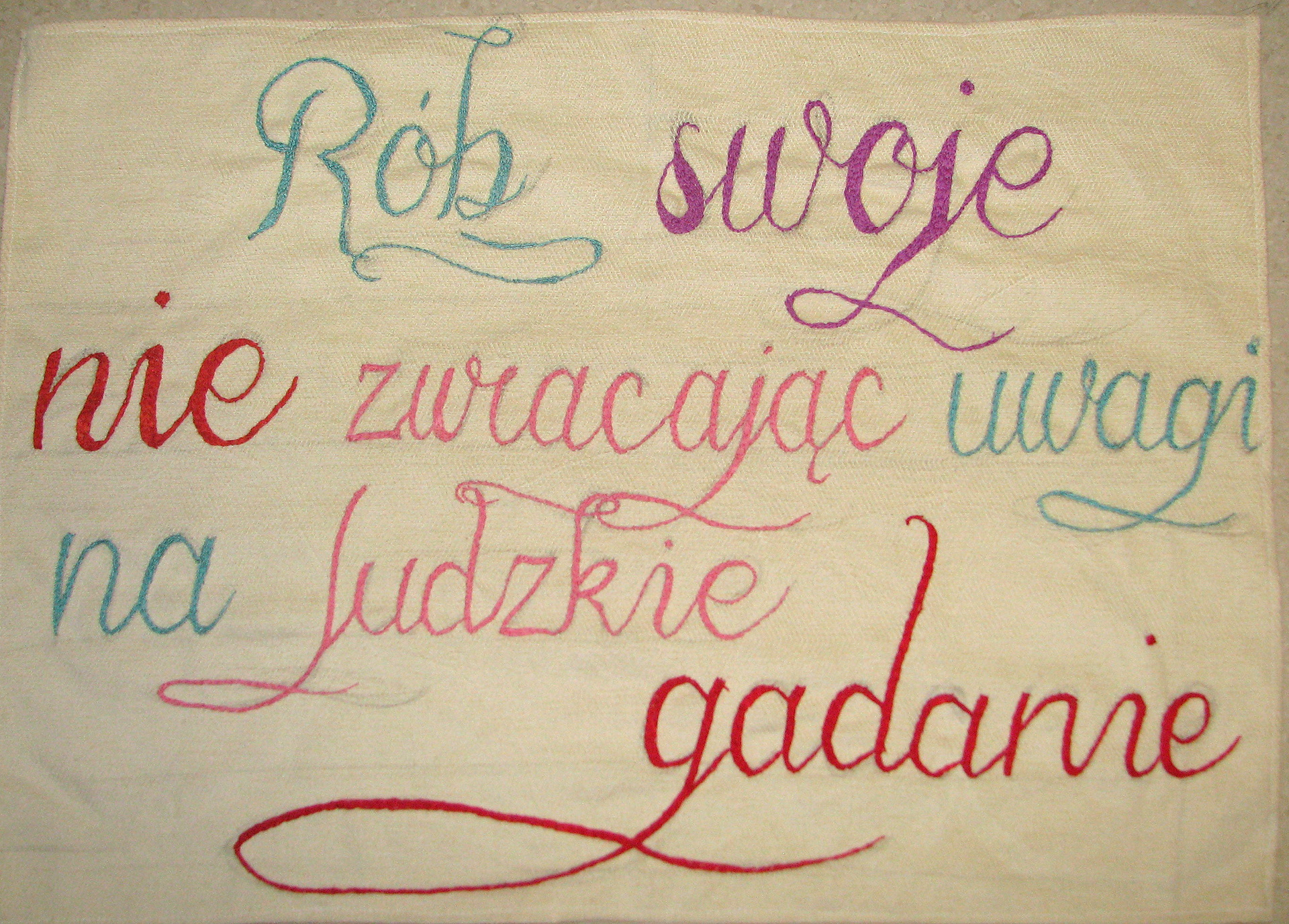 Paula Malewska Cytat typo wyszywanka