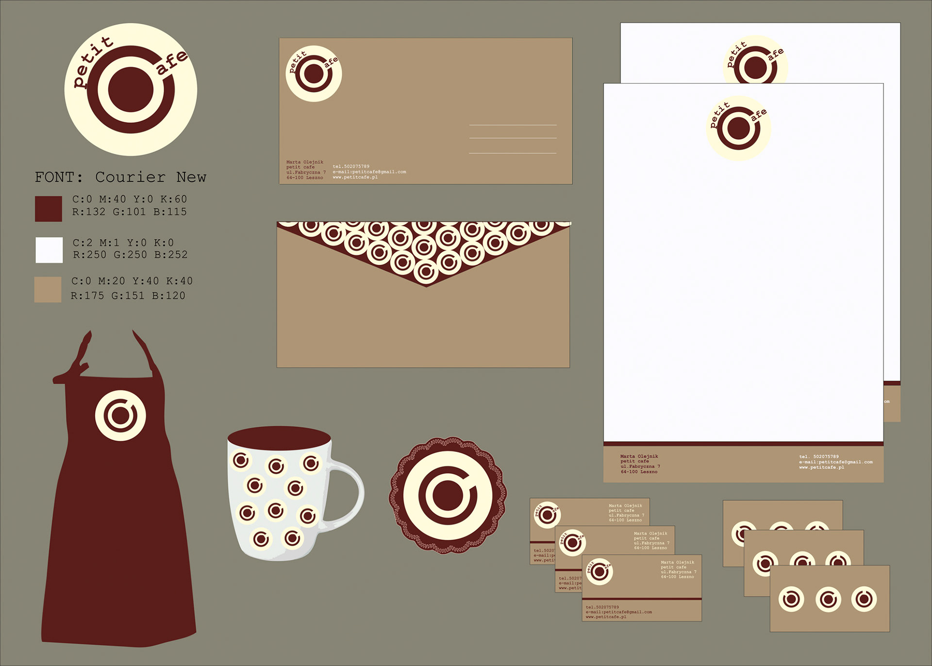 Marta Olejnik Projekt identyfikacji wizualizacja