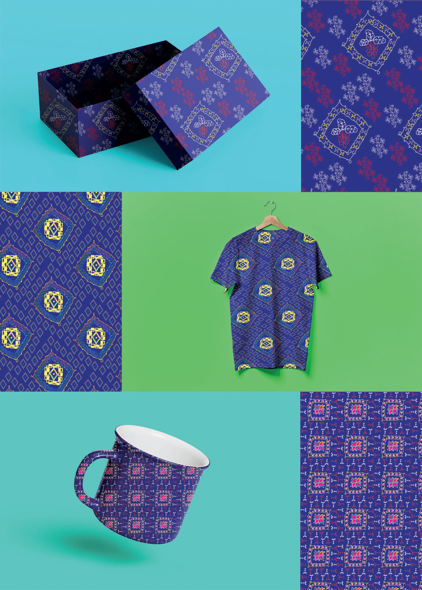 Anna Borovyk, II r. Grafika, Pattern (4 wzory)