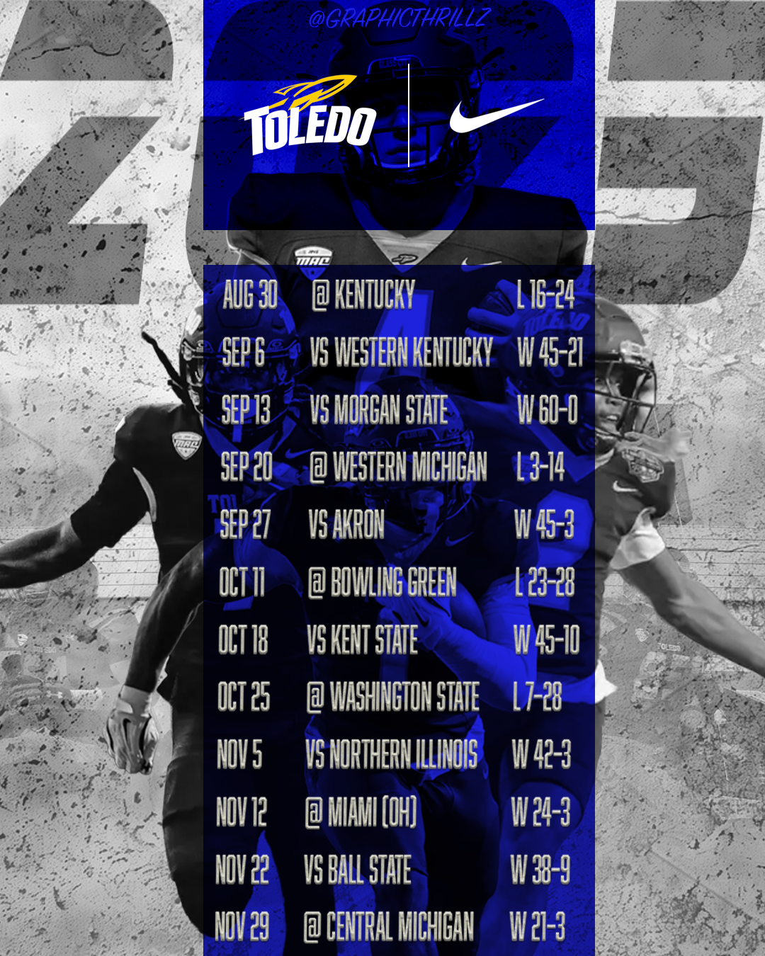 End of Season Schedule Graphic