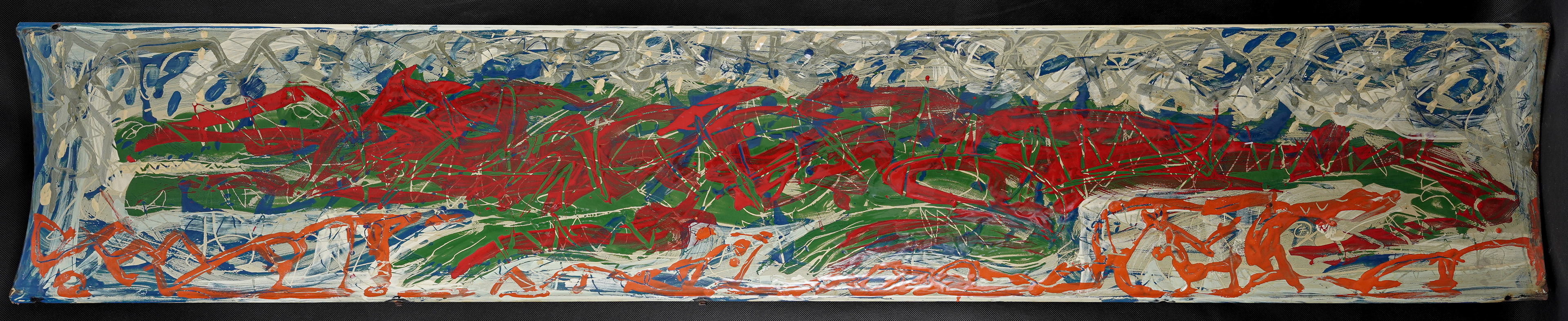 D006 (28.8 x 149.8 cm) Esmalte sobre metal.