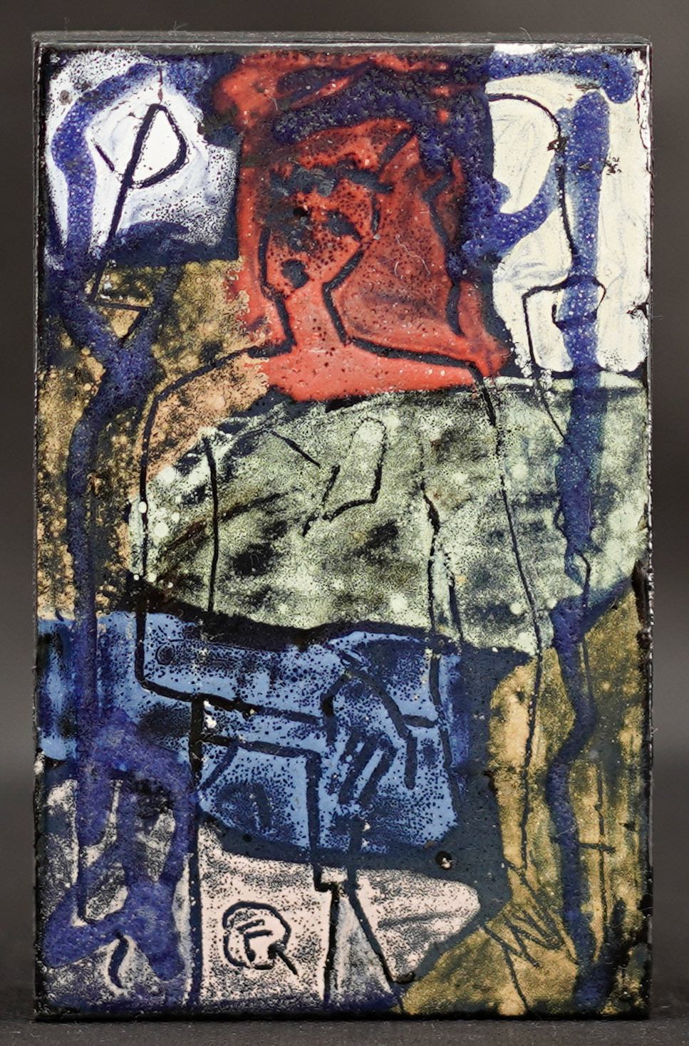 C017 (14 x 9 cm) Esmalte sobre metal.
