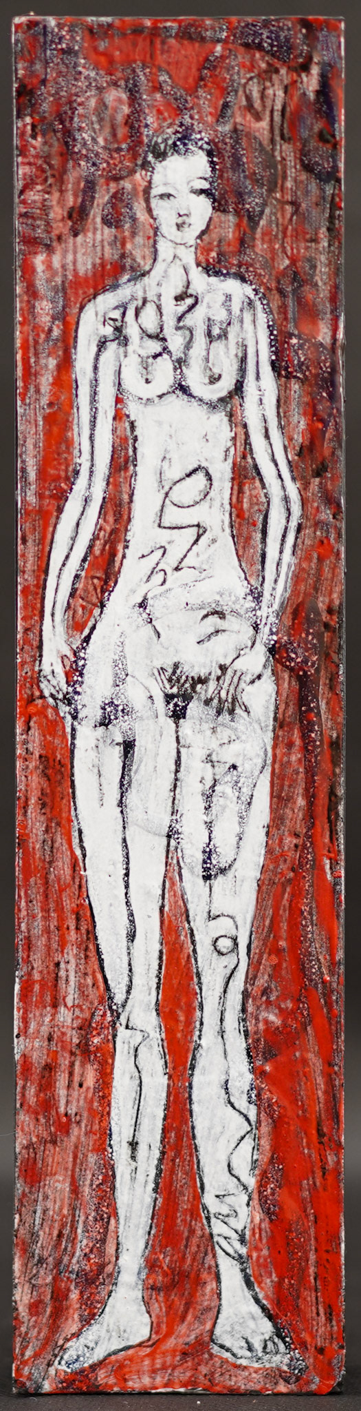 C026 (28.9 x 6.9 cm) Esmalte sobre metal.
