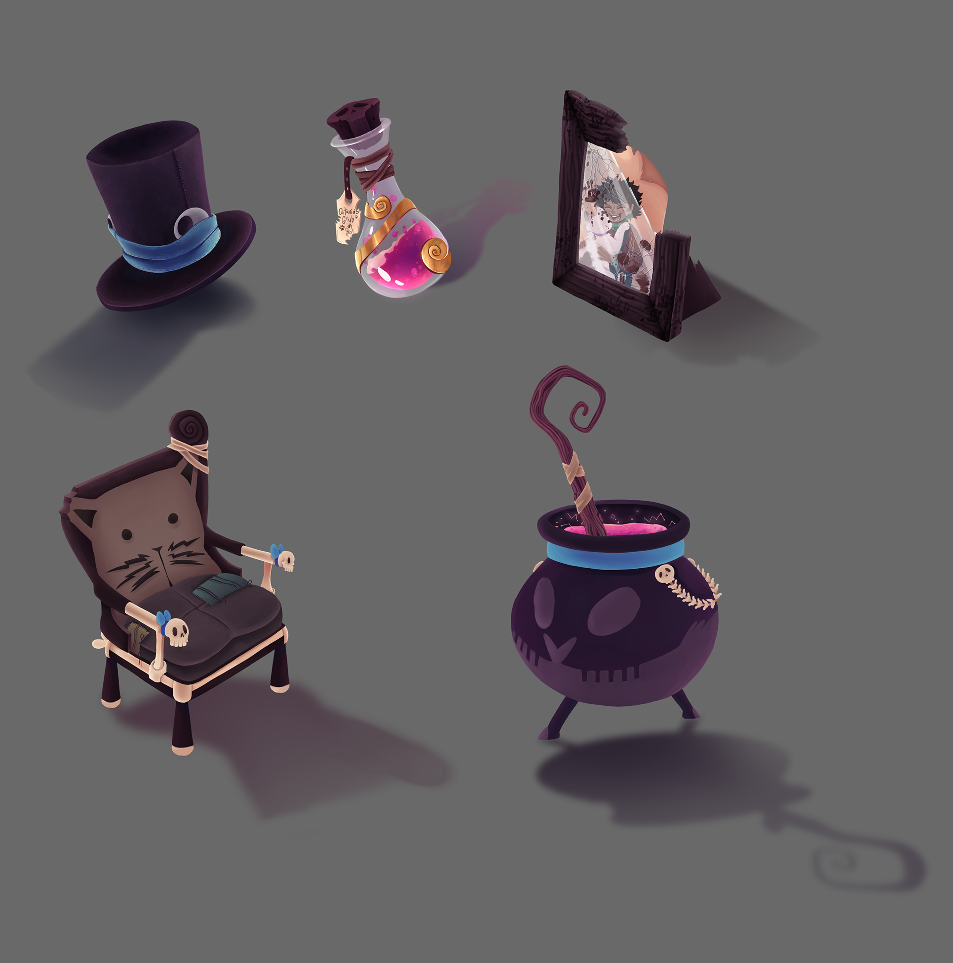 Colored Props for a Scam-Artist Medium Character