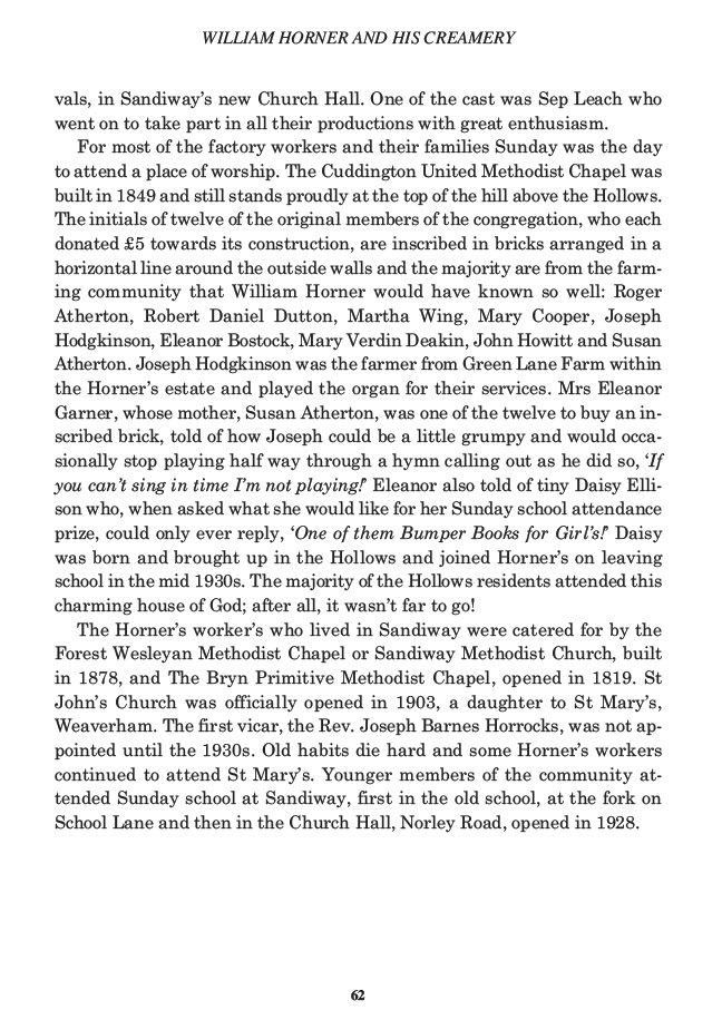 William Horner and his Creamery, Jill King