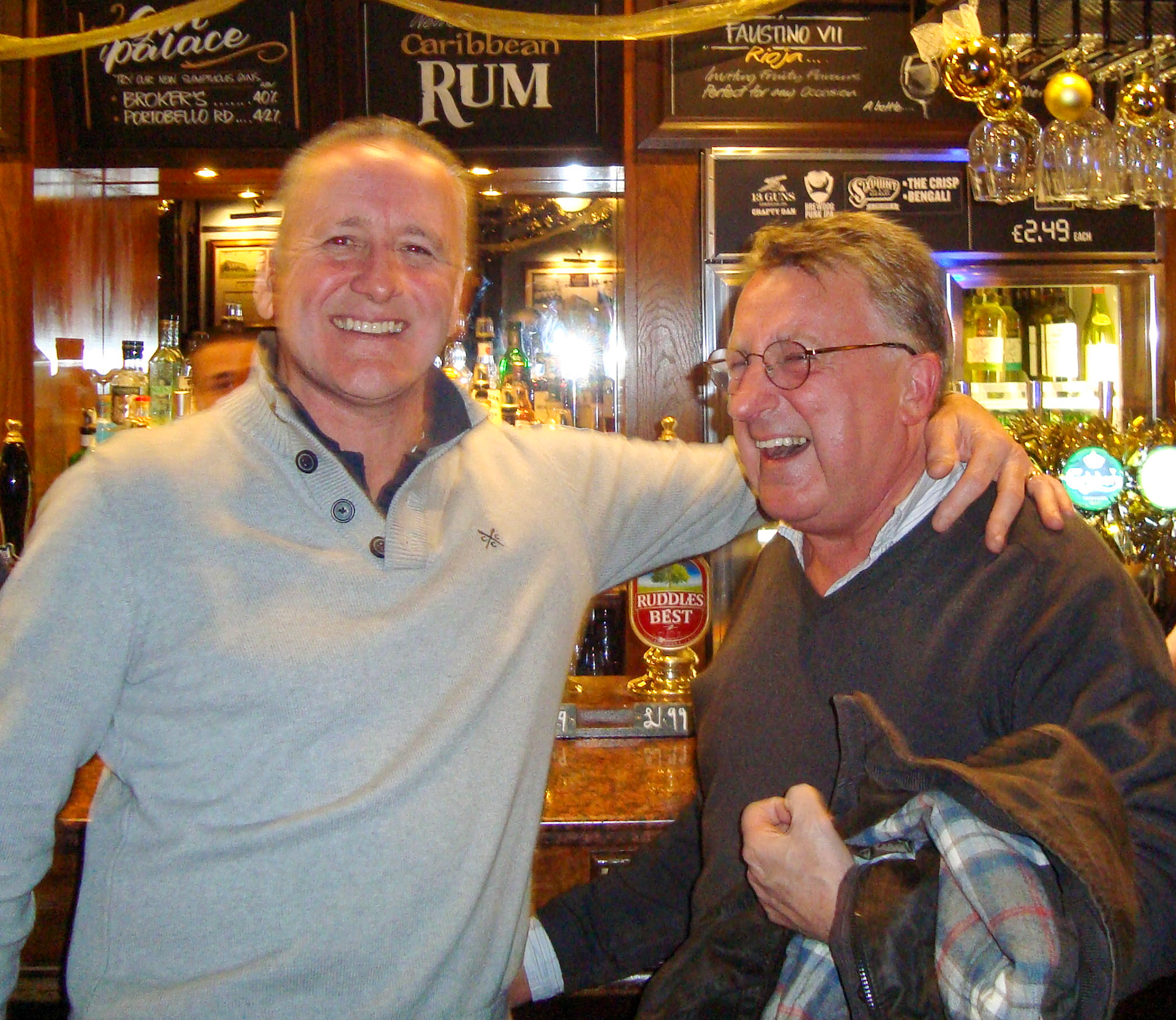 2015 Exeter Staff Reunion. Mike Crichard and Jimmy Reid. (Courtesy Phillip Budd)