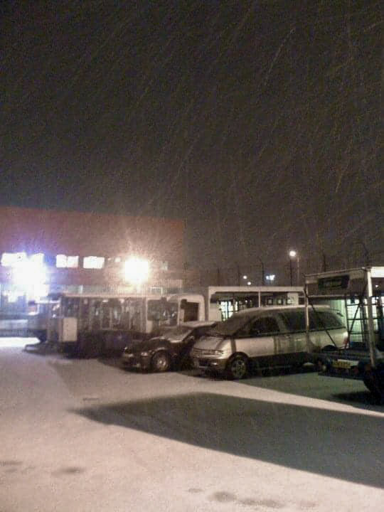 "Nine Elms in the snow" (Courtesy Michael Aldread)