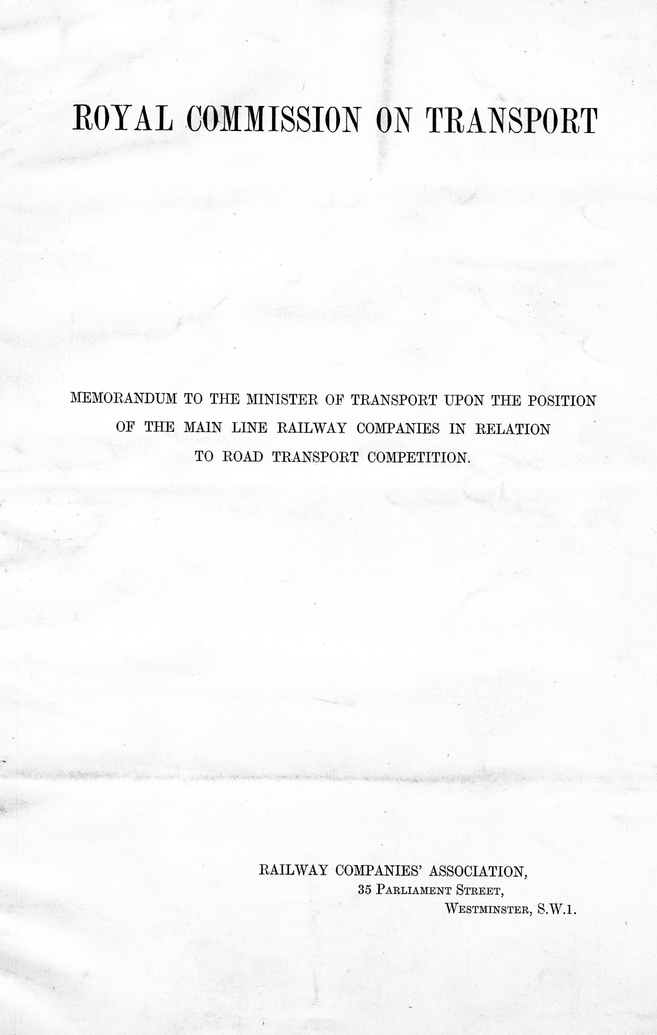 1932 Ruyton Co-operative Dairies-Royal Commission on Transport report.