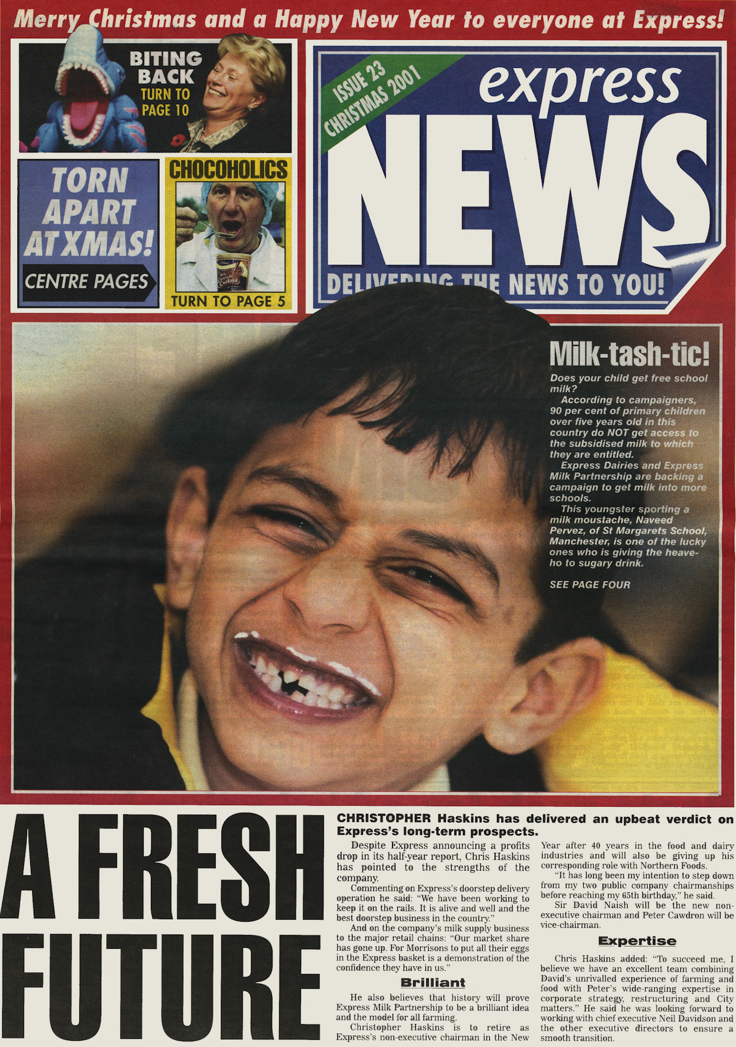 2001 Christmas-Express News Front Cover