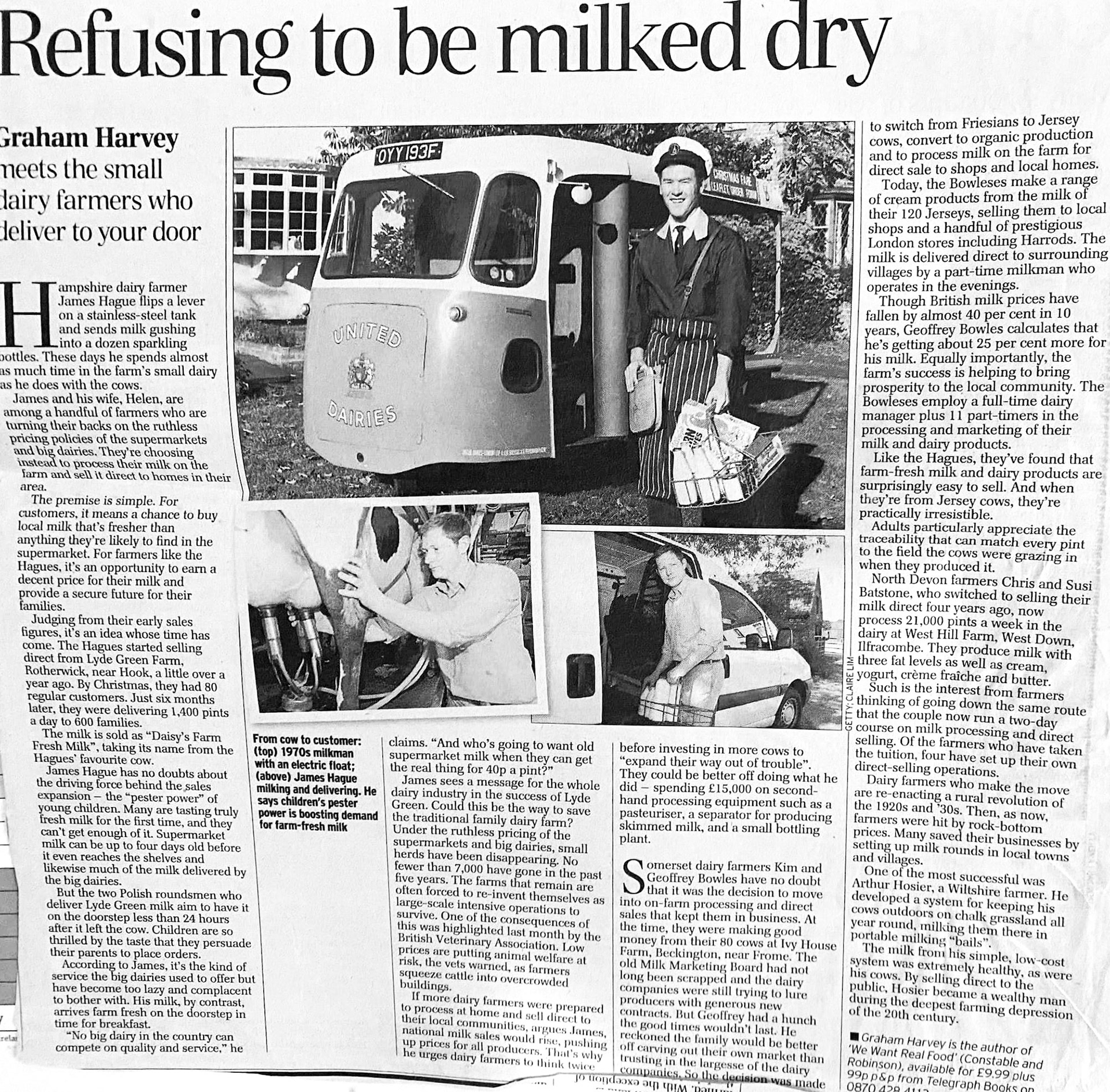 2006 (Courtesy Richard Evans, Memories of Woodgate Farms Dairy)