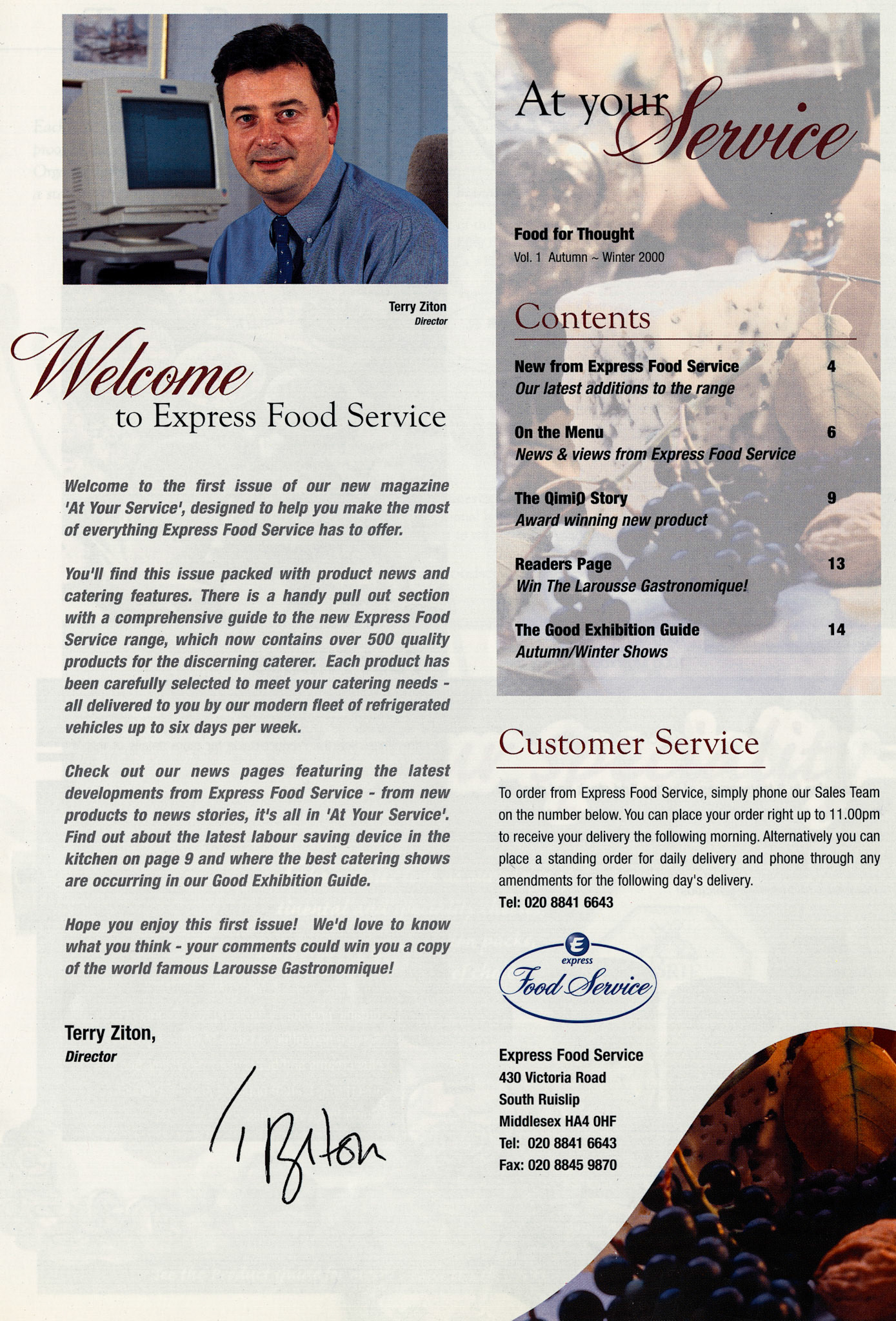 2000 Express Food Service launched, Terry Ziton Director. Anne Anderson comments "I loved working for Express Foodservice and Terry and Geoff were great to work for. Stayed until sold to Dairy Crest 😫". Gordon Martin comments "I remember Terry Ziton when he was area manager, got on with him well-great man. Terry was manager at Wycombe during the mid 80’s. We called him El Tel 😂." (Courtesy Michael Aldread)