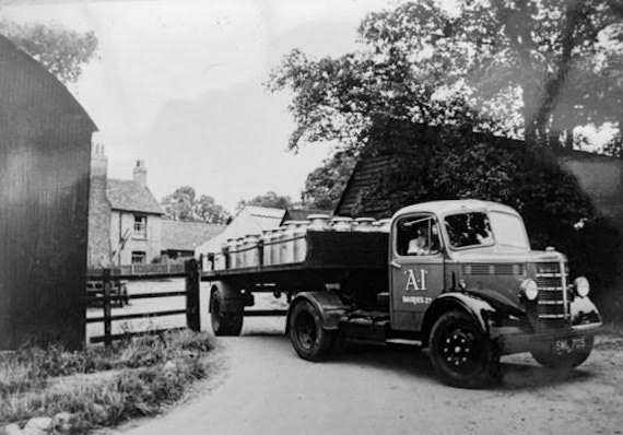 1950's A1 Dairies churn collection (Courtesy Dave Fane)