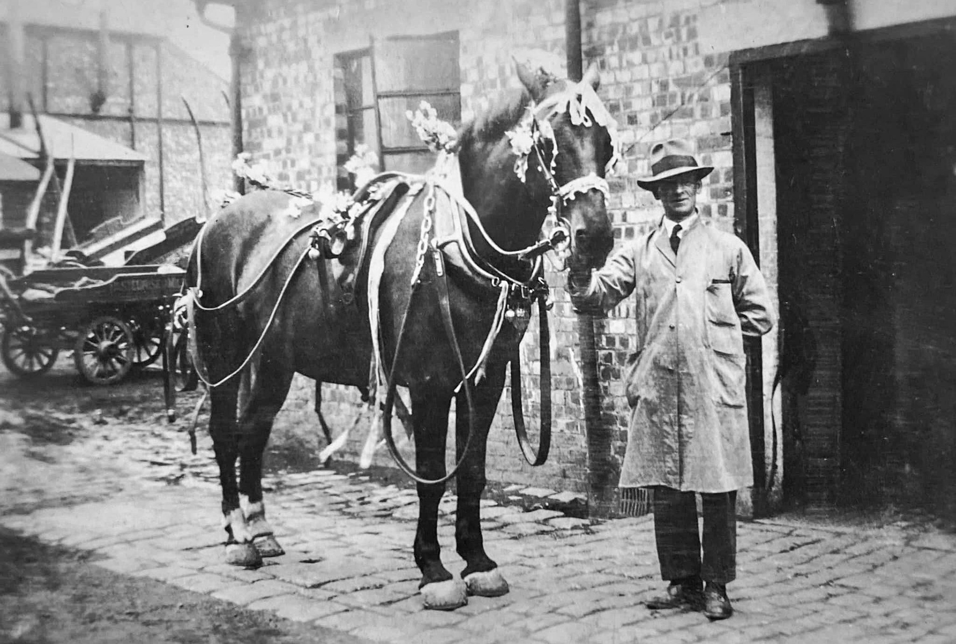 Dobson's Dairies, Levenshulme. Harry Whalley commented "My grandad and dad worked for Dobson's Dairies in Levenshume" (Courtesy Harry Whalley)