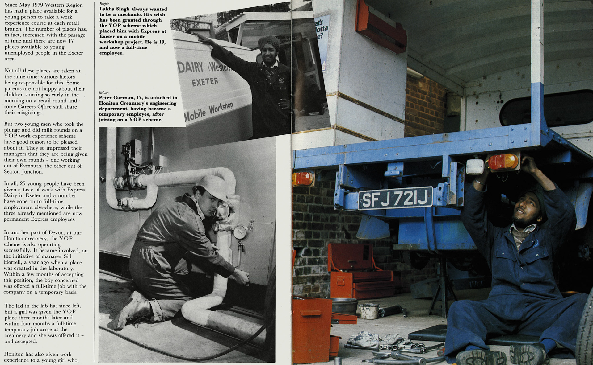 1982 Express Western takes part in the Youth Opportunity Programme at Exmouth, Axminster, Exeter and Honiton. (Express News April)