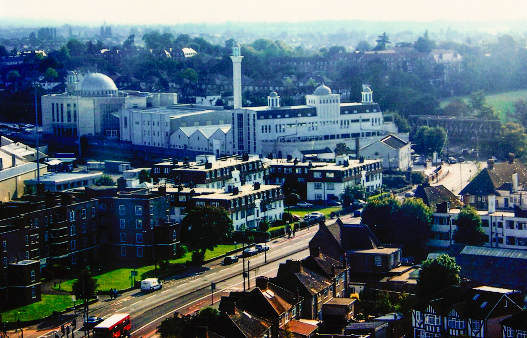2015 - Aerial view of South Morden, now a mosque. (Courtesy Dave Fane)