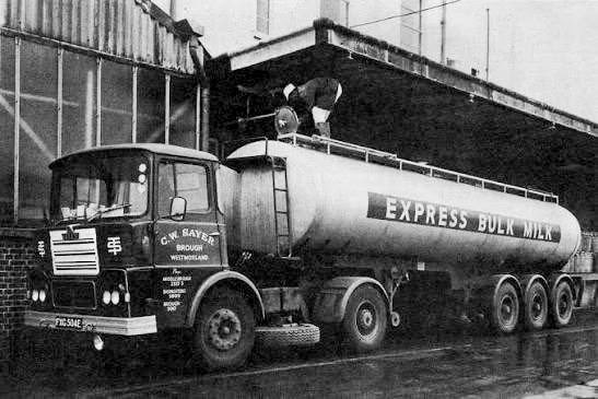 1970s? C.W. Sayer of Brough tanker FYG 534E (1967 Reg)  at Appleby. (Courtesy Thelonius Monk)