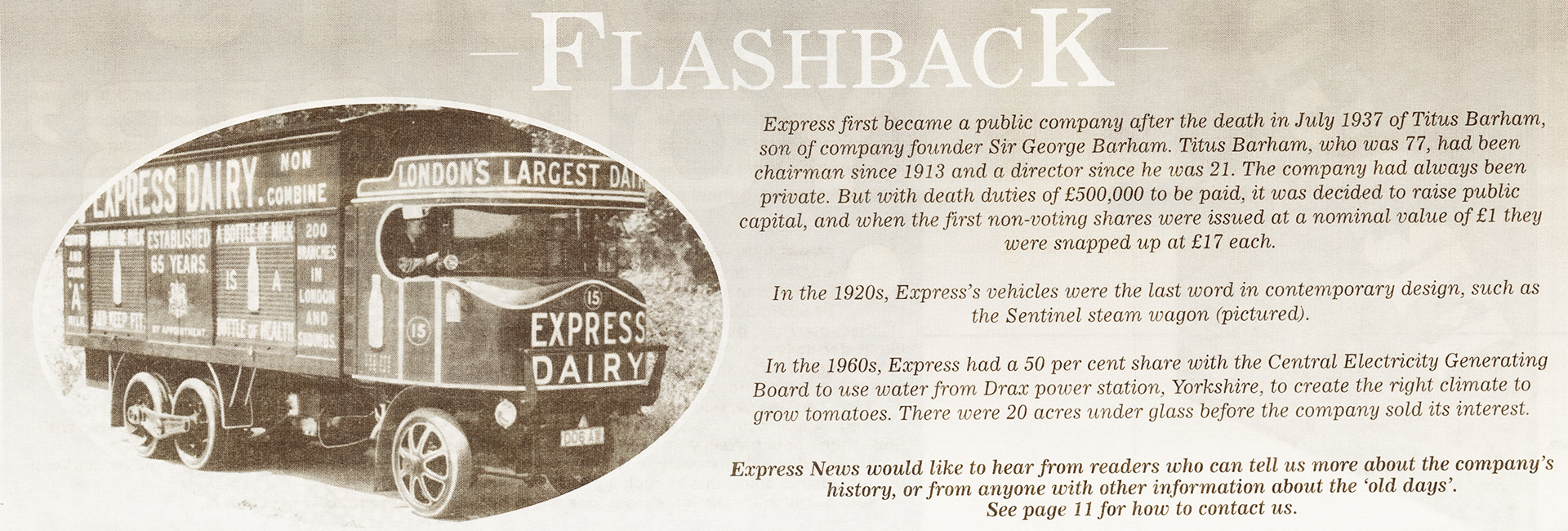 2001 'Flashback' article from June Express News. (Courtesy Michael Aldread)