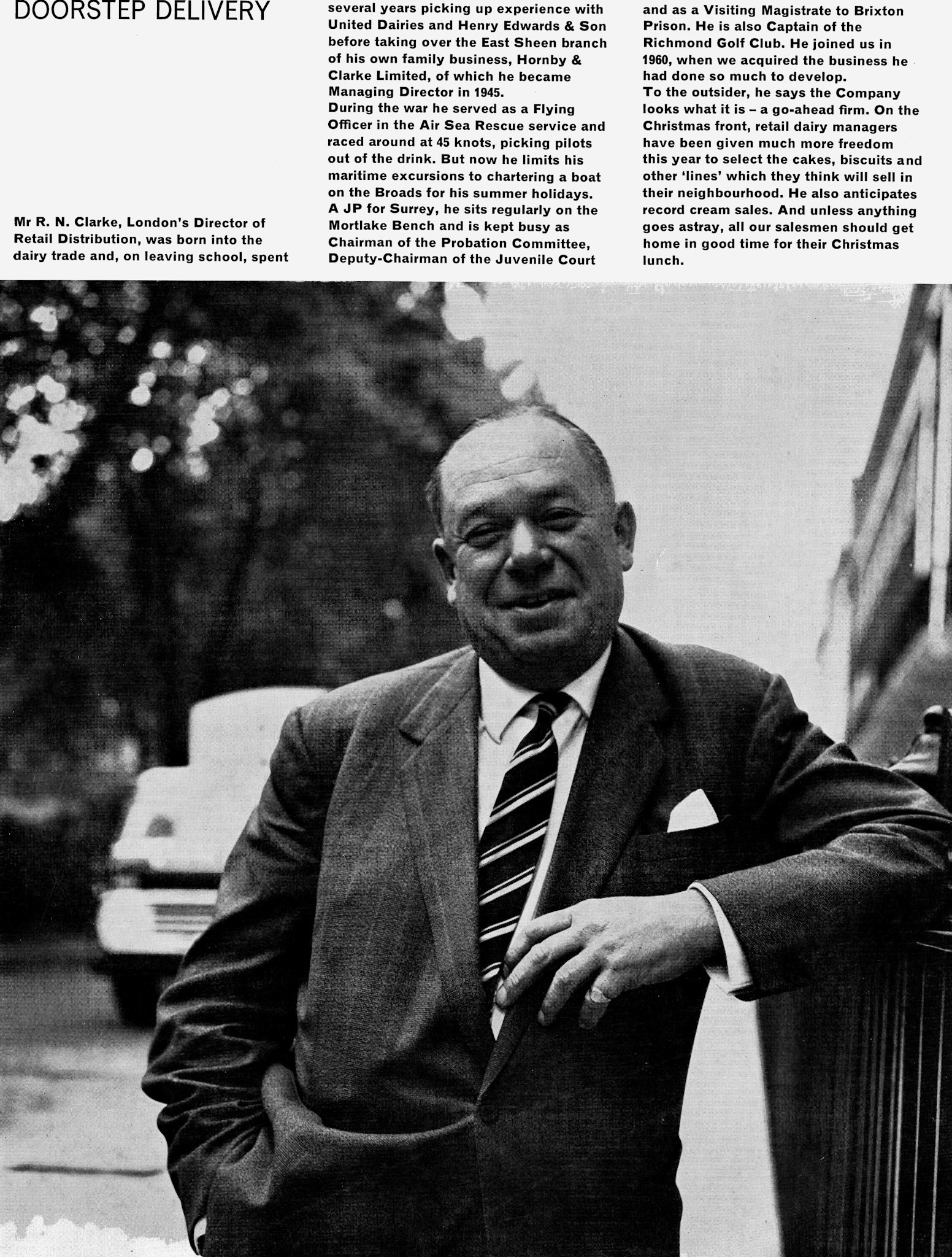 1962 Planning Christmas-Mr R.N. Clarke, Director of Retail Distribution.  (Express News Christmas)