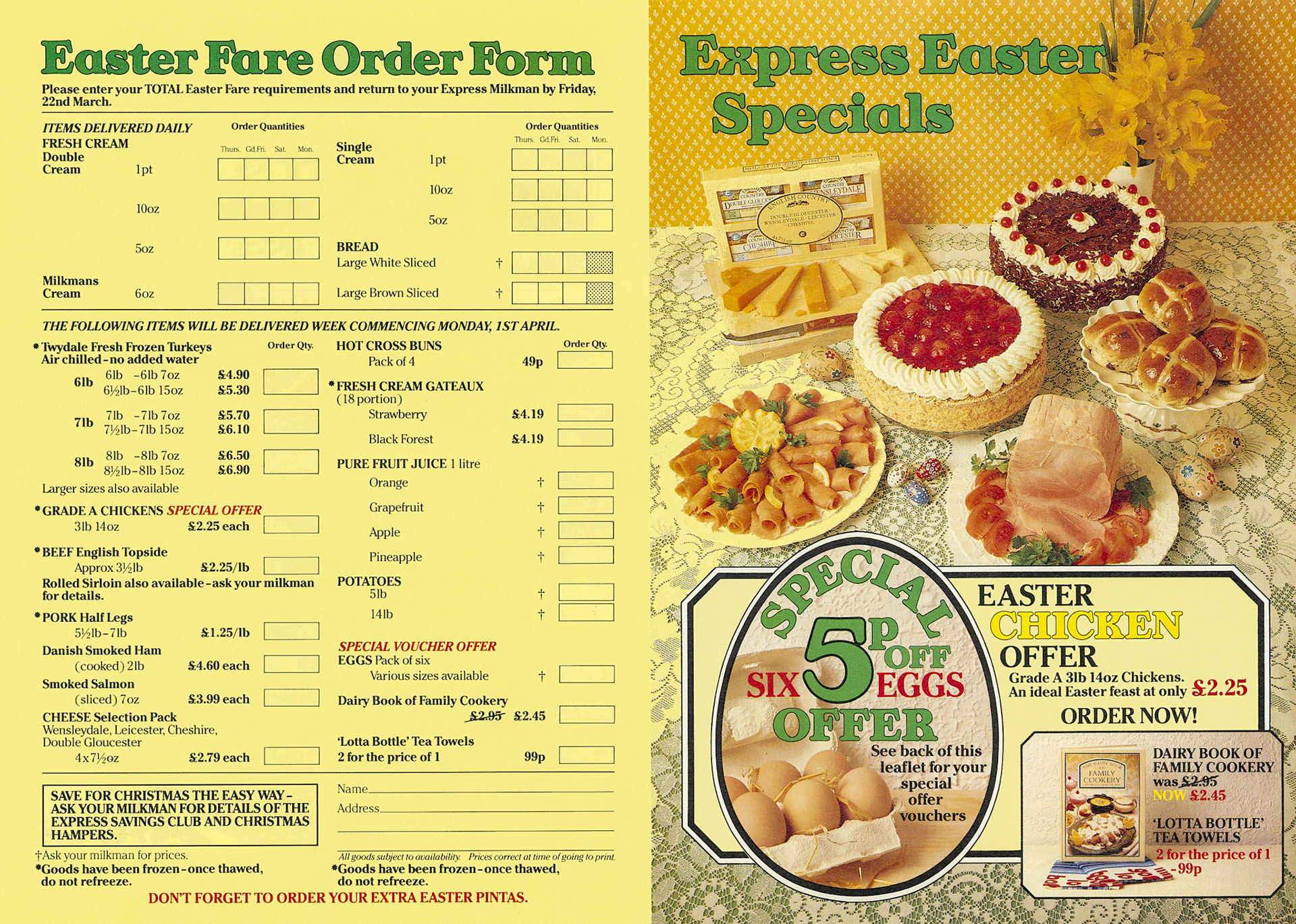 1985 Easter promotion leaflet (Courtesy Paul Luke)