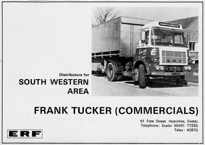 1972 Hammett's Dairies ERF Truck(Courtesy Martin Perry, Devon Hauliers FB Group)