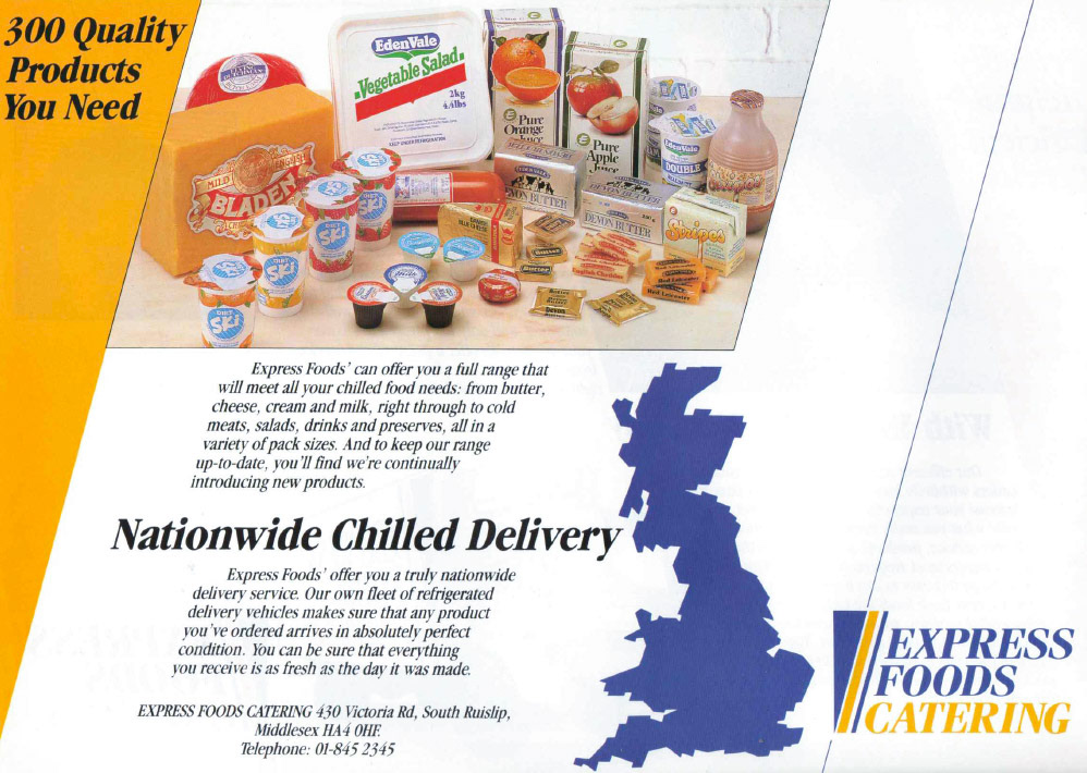 1980's Express Catering Foods 'Van Sales' leaflets (Courtesy Robert Turner)