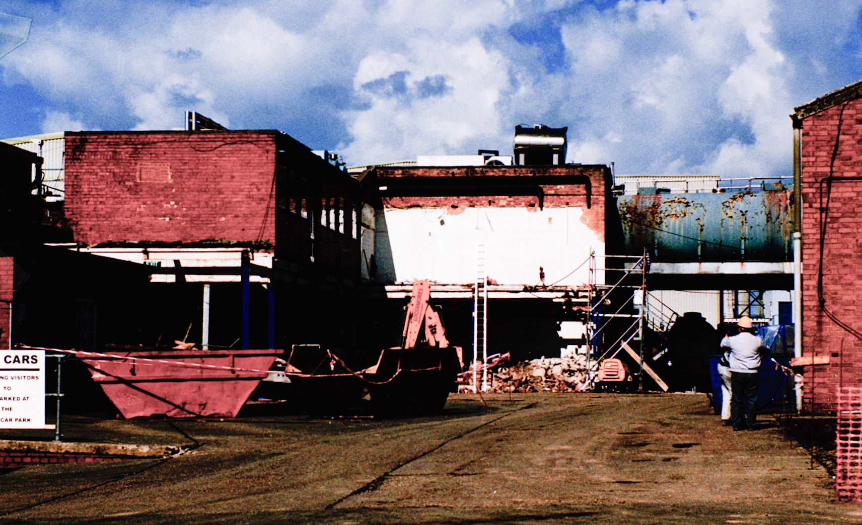 1980's? "Demolition of old dischage decks" (Courtesy Joe Lyons)