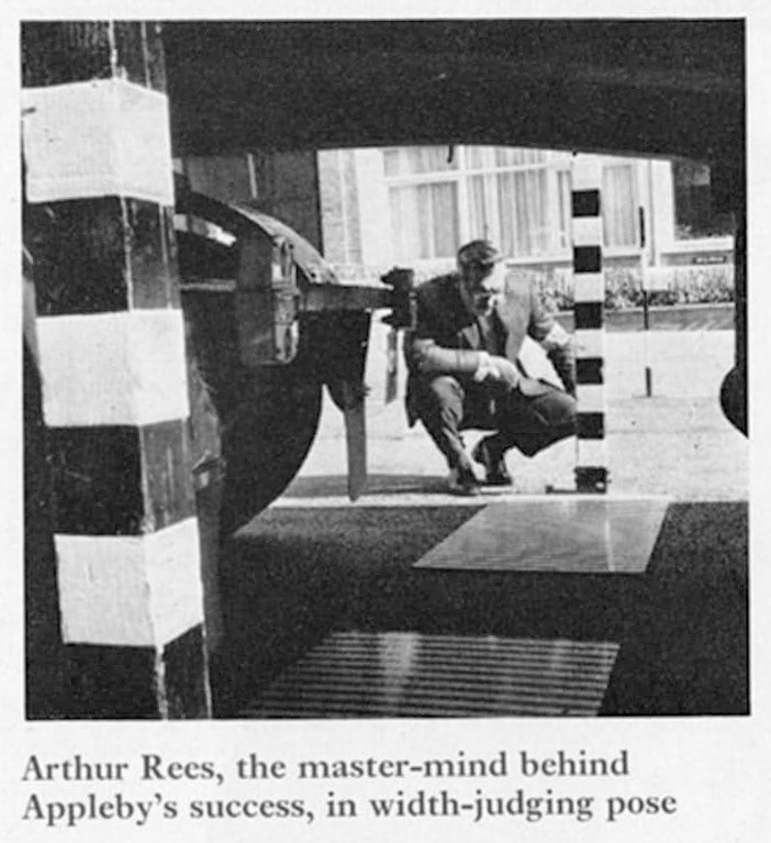 1970 Arthur Rees, Transport Manager at Appleby, judging at the Driver of the Year Competition at South Ruislip
