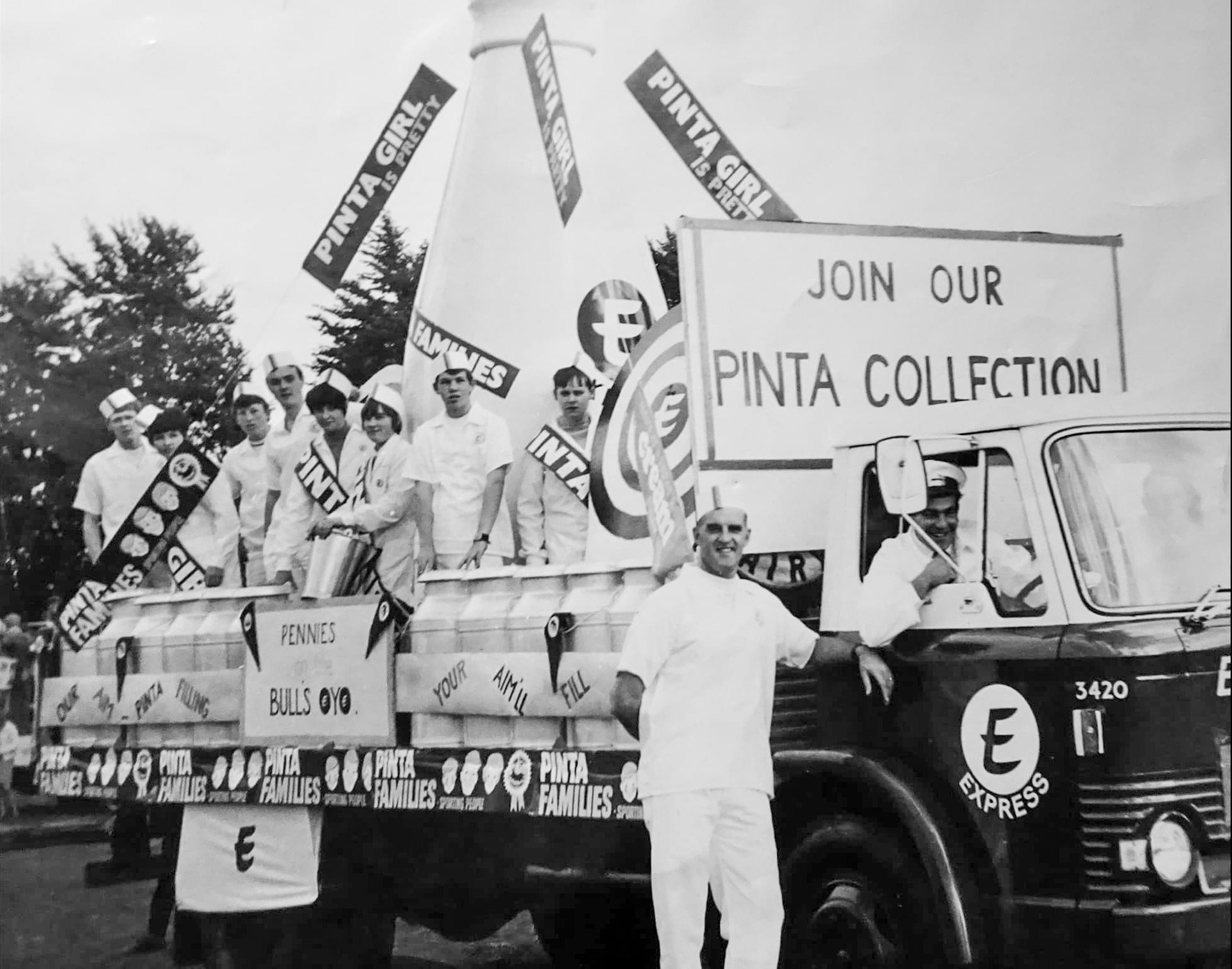 Mike Lucas comments "Frome Carnival about 1970; the driver is Bill Lucas, my brother." (Courtesy Mike Lucas)