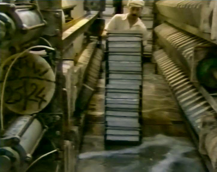 1989 Reece's Creamery-Cheshire Cheese Production-cheese removed from the presses