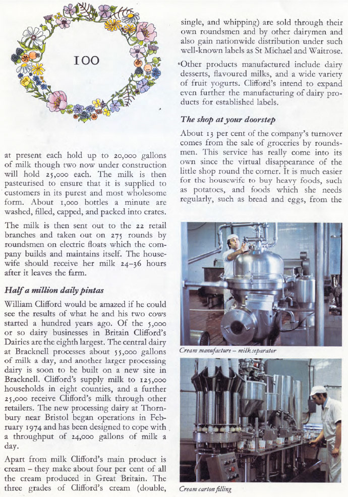 History of Clifford's Dairies. Thornbury was purchased by Express in June 1987(Courtesy David Montgomery, posted on Bygone Bracknell FB Group March 2016)