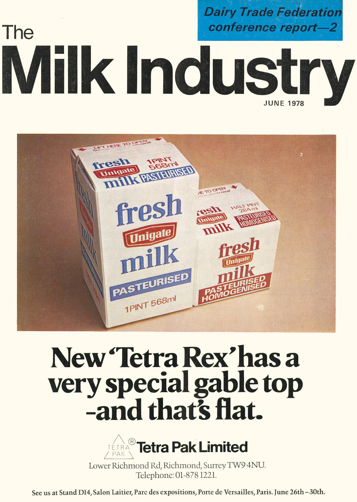 1978 'Milk Industry' Magazine June Front Cover. (Courtesy Michael Mitchell)