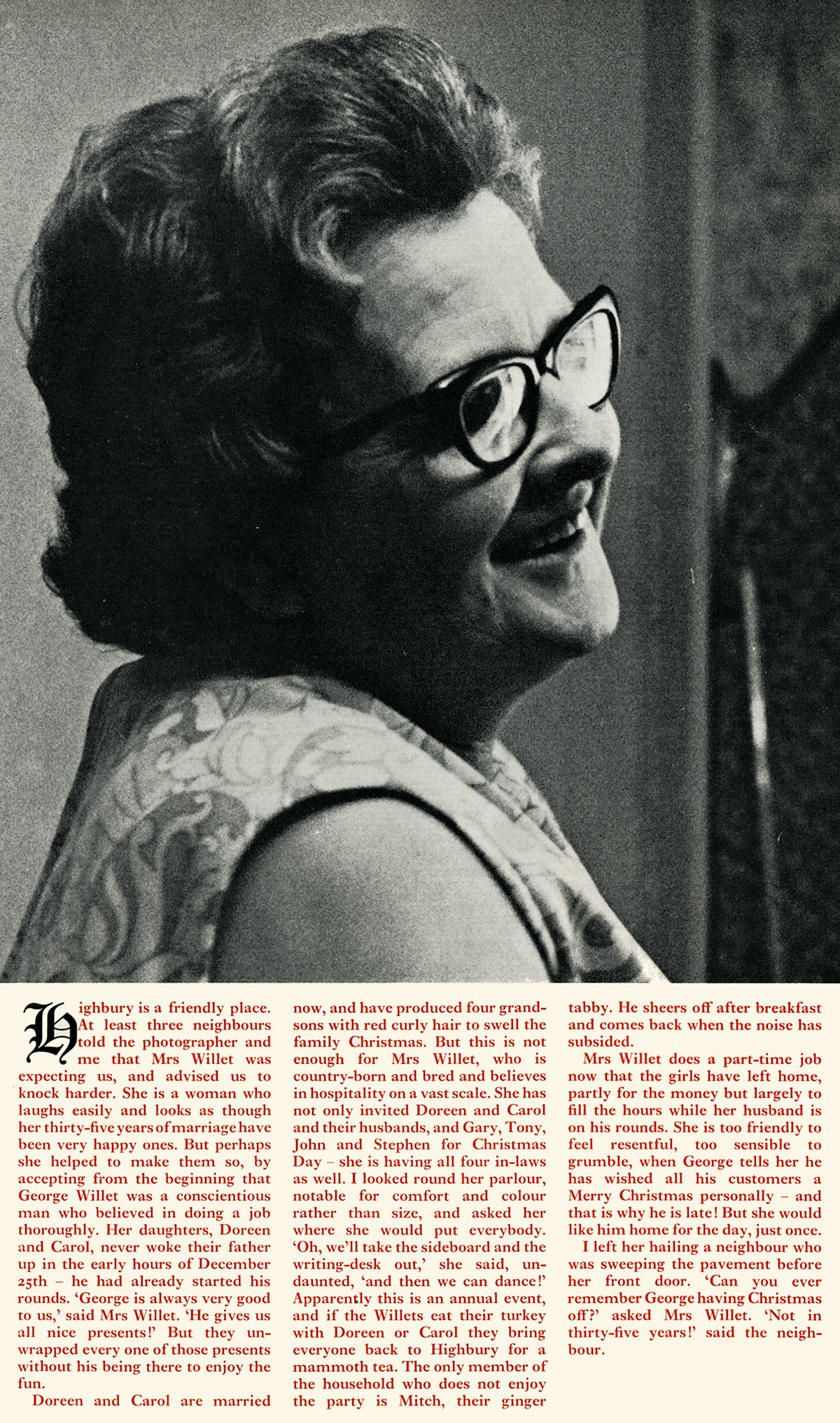 1969 Highbury milkman George Willet works on Christmas Day, so Express News interviewed his wife to find out what that means to the family. (Express News Christmas)