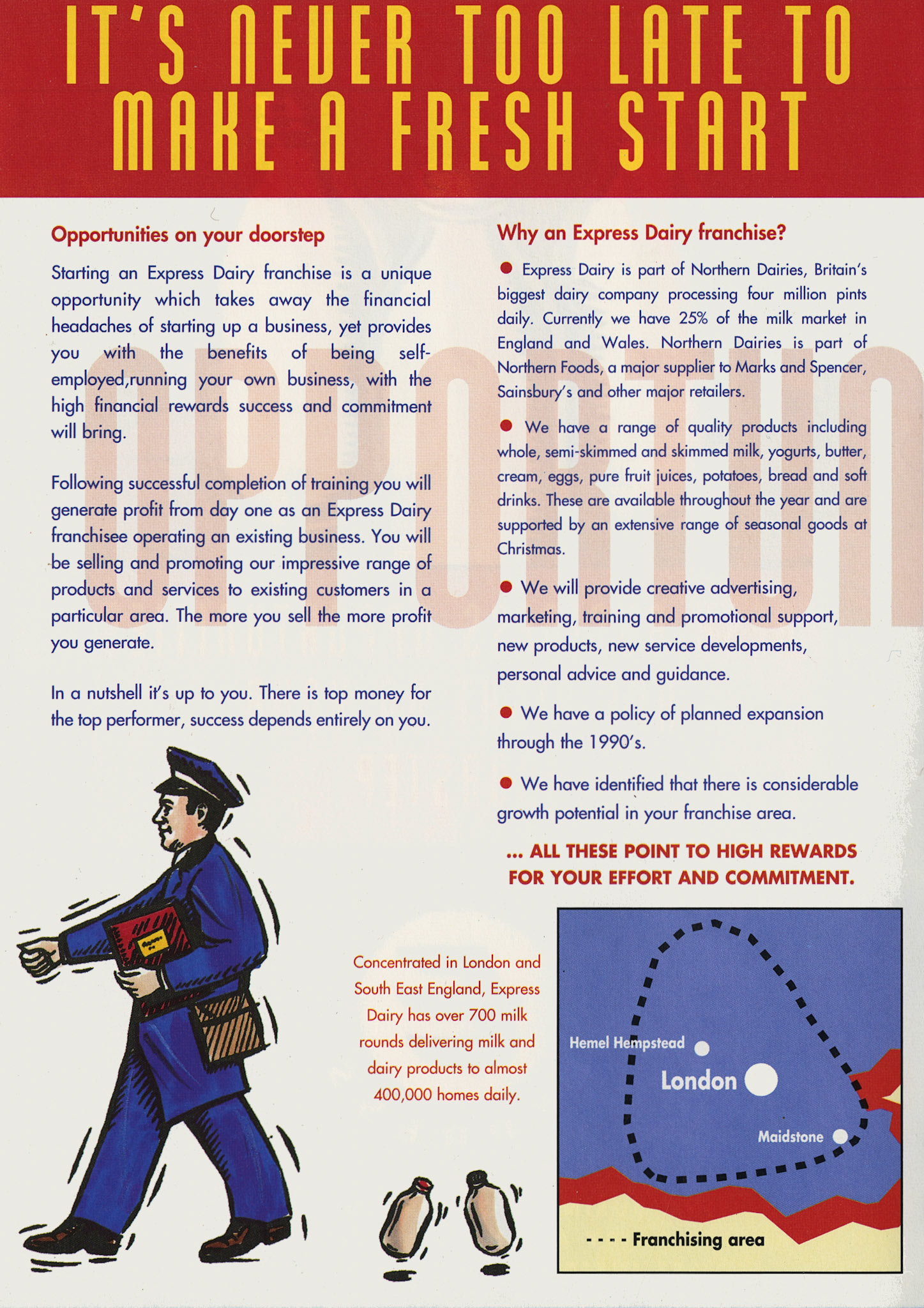 2001 Publicity Leaflet-Franchise Opportunities, Page 2 (Courtesy Dave Fane)